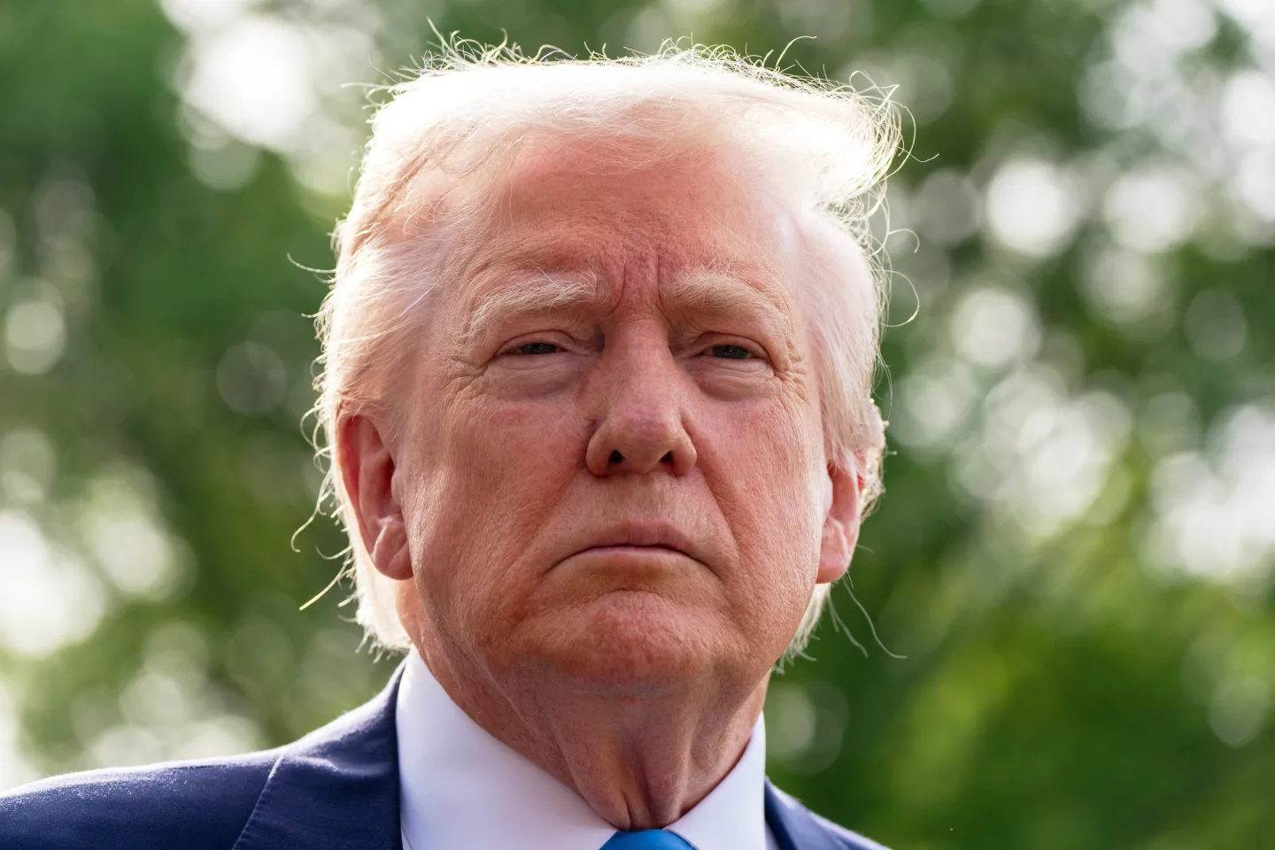 Trump surrounded by sunlight