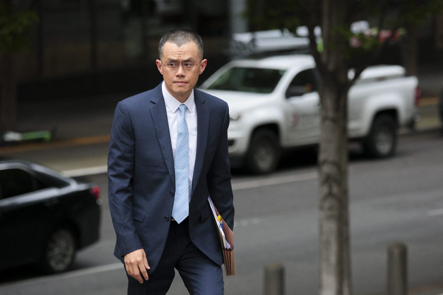 Former Binance CEO Changpeng "CZ" Zhao arrives at federal court in Seattle, Washington, on April 30, 2024.(Photo: Jason Redmond/AFP/Getty Images)