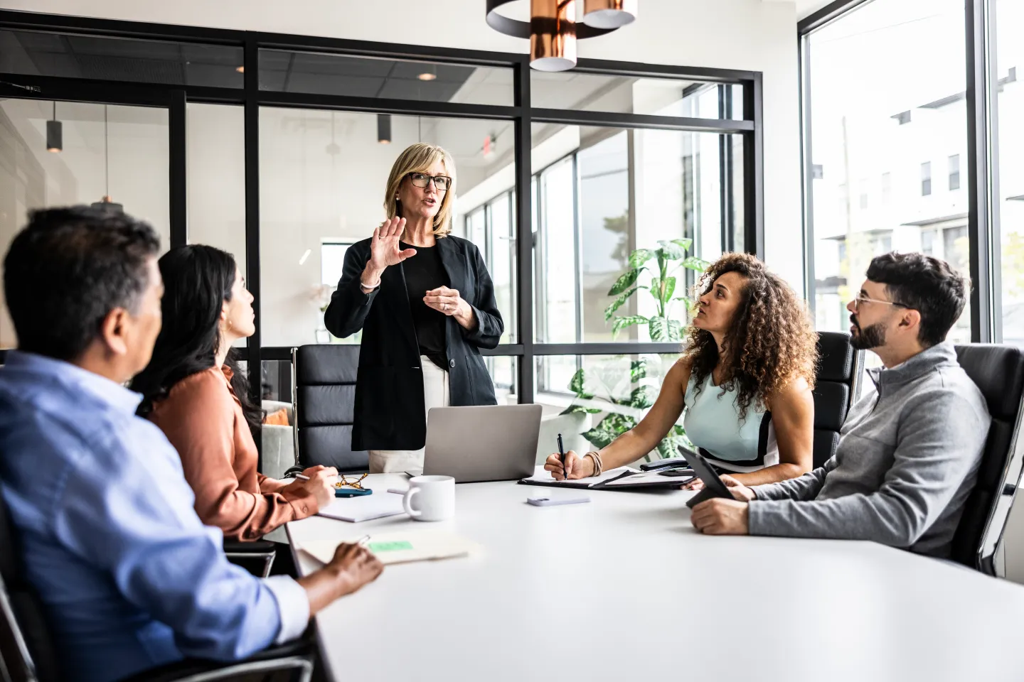 office workers meeting in a conference room