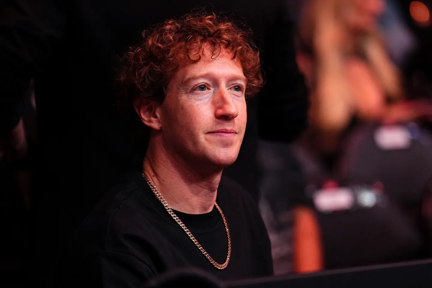 LAS VEGAS, NEVADA - MARCH 08: Mark Zuckerberg attends the UFC 313 event at T-Mobile Arena on March 08, 2025 in Las Vegas, Nevada. (Photo by Chris Unger/Zuffa LLC)