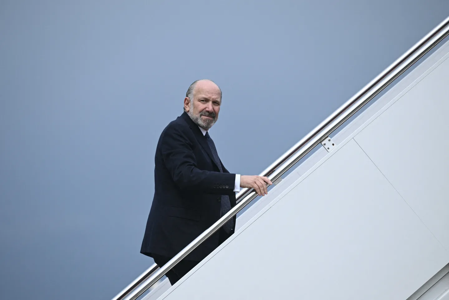 U.S. Commerce Secretary Howard Lutnick boarding Air Force One at Joint Base Andrews in Maryland on March 28, 2025. (Photo: Brendan Smialowski/AFP/Getty Images)