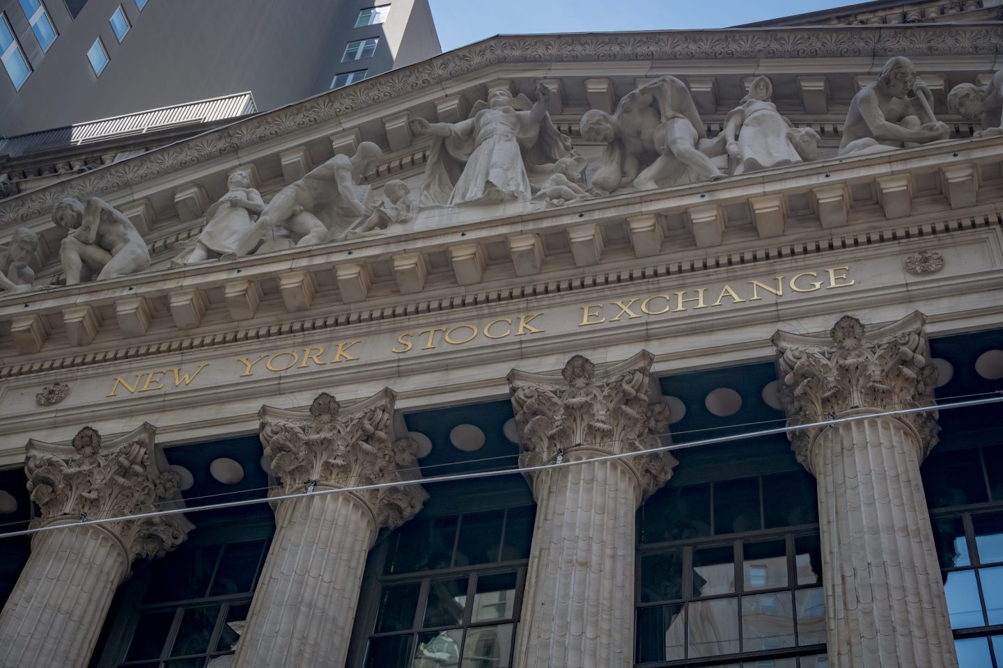 view of the exterior of the New York Stock Exchange