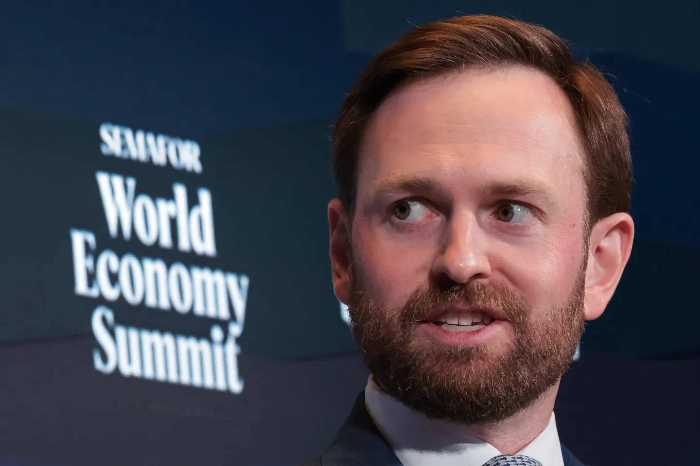 Chairman of the Federal Trade Commission (FTC) Andrew Ferguson speaks during the Semafor World Economy Summit 2025 at Conrad Washington on April 23, 2025 in Washington, DC.