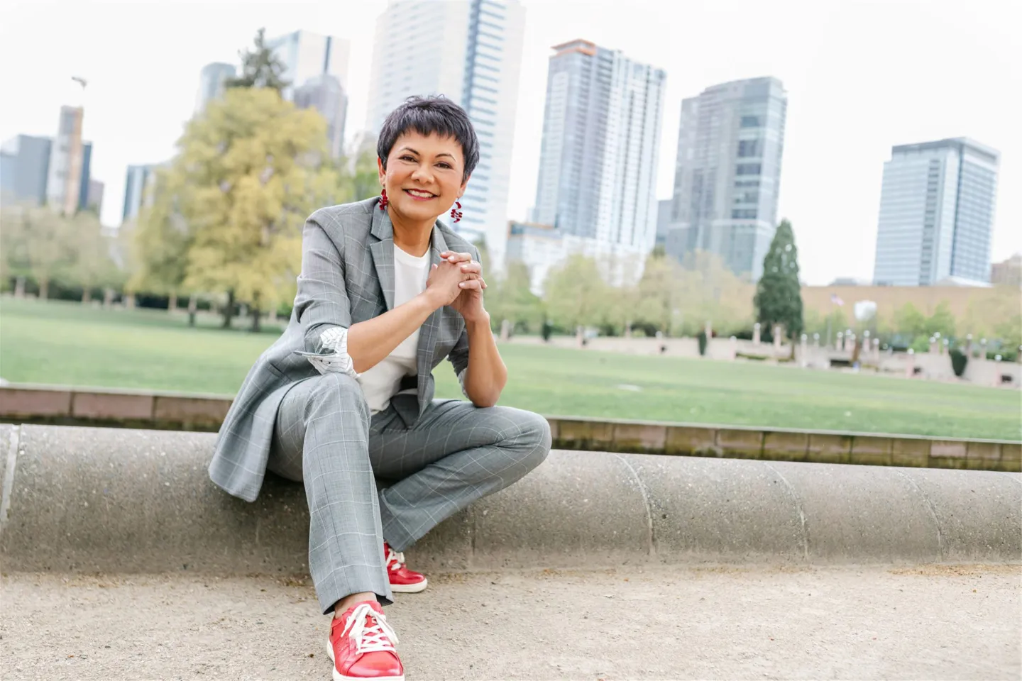 Sabina Nawaz poses for photo